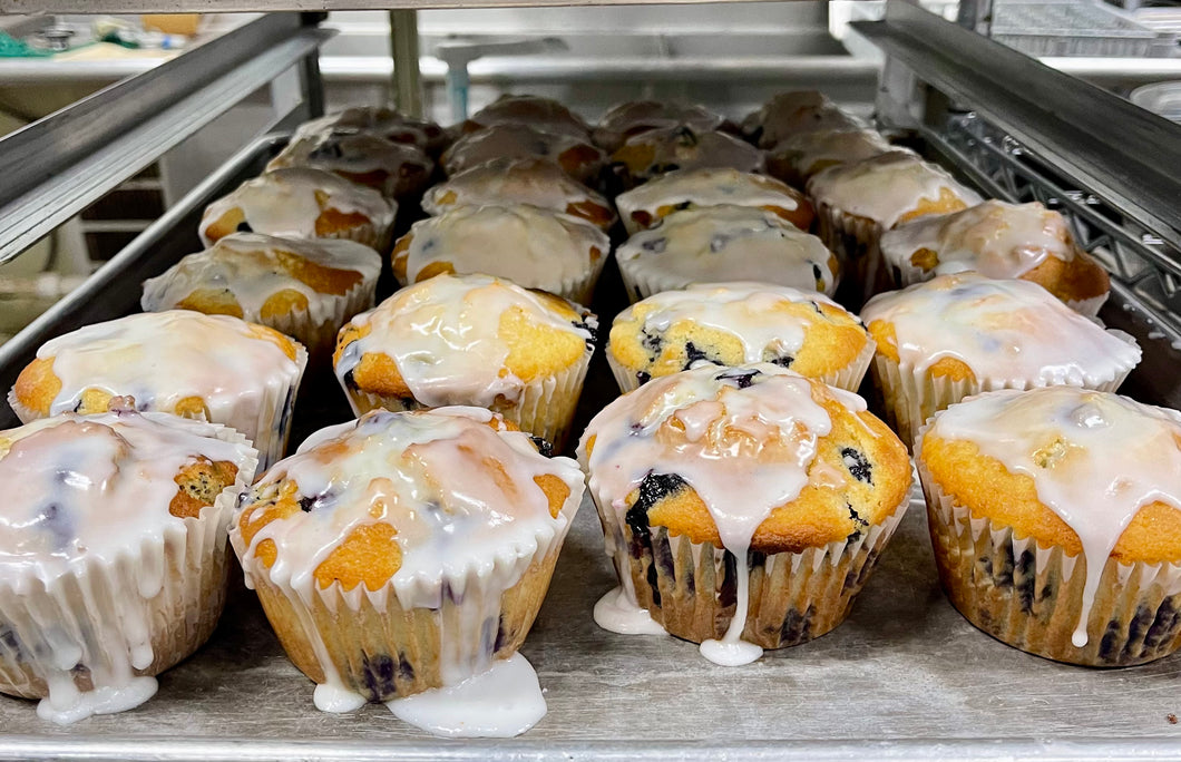 Muffin | Blueberry, Lemon Glaze