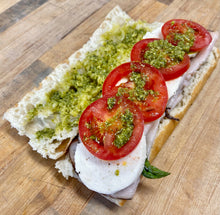 Load image into Gallery viewer, Baguette | Turkey Asparagus Pesto Mozzarella