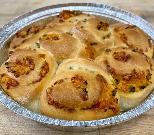 Jalapeño Cheddar Pinwheel Rolls | 9